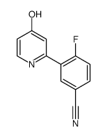 4-fluoro-3-(4-oxo-1H-pyridin-2-yl)benzonitrile结构式