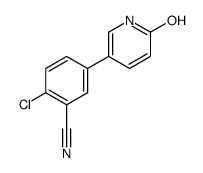 2-chloro-5-(6-oxo-1H-pyridin-3-yl)benzonitrile Structure