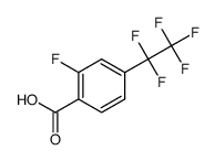 2-fluoro-4-(1,1,2,2,2-pentafluoroethyl)benzoic acid结构式