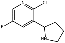 2-Chloro-5-fluoro-3-(pyrrolidin-2-yl)pyridine Structure