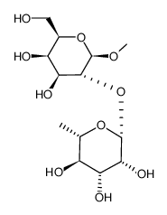 methyl 2-O-beta-rhamnopyranosyl-beta-galactopyranoside structure