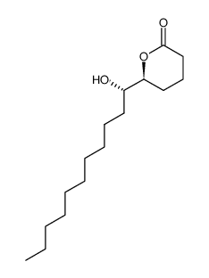 (S)-6-((S)-1-Hydroxy-undecyl)-tetrahydro-pyran-2-one Structure