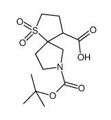 7-(tert-butoxycarbonyl)-1-thia-7-azaspiro[4.4]nonane-4-carboxylic acid 1,1-dioxide Structure