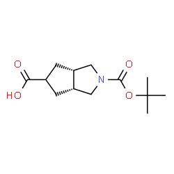 rel-(3aR,5R,6aS)-2-[(tert-butoxy)carbonyl]-octahydrocyclopenta[c]pyrrole-5-carboxylic acid结构式