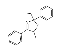 2-ethyl-5-methyl-2,4-diphenyl-2,5-dihydro-thiazole Structure