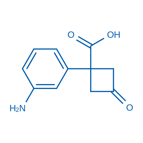 1-(3-Aminophenyl)-3-oxocyclobutane-1-carboxylic acid picture