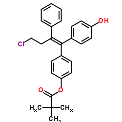 (E)-2,2-Dimethyl-propanoic Acid 4-[4-Chloro-1-(4-hydroxyphenyl)-2-phenyl-1-butenyl]phenyl Ester结构式