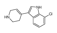 7-chloro-3-(1,2,3,6-tetrahydropyridin-4-yl)-1H-indole结构式