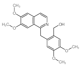 [2-[(6,7-dimethoxyisoquinolin-1-yl)methyl]-4,5-dimethoxy-phenyl]methanol structure