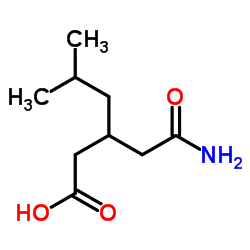 3-(2-Amino-2-oxoethyl)-5-methylhexanoic acid Structure