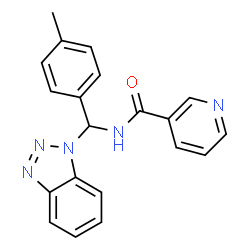 N-(Benzotriazol-1-yl-p-tolyl-methyl)-nicotinamide Structure