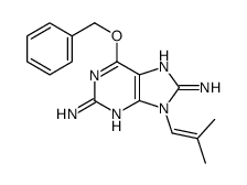 9-(2-methylprop-1-enyl)-6-phenylmethoxypurine-2,8-diamine Structure