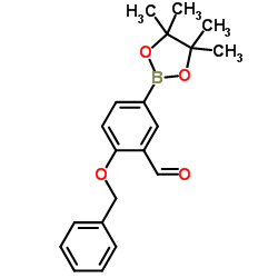 2-Benzyloxy-5-(4,4,5,5-tetramethyl[1,3,2]dioxaborolan-2-yl)benzaldehyde Structure