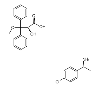 (S)-1-[p-chlorophenyl]ethylammonium-(S)-2-hydroxy-3-methoxy-3,3-diphenylpropionate Structure