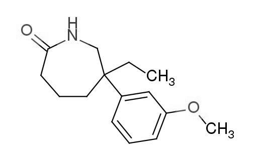 6-Ethylhexahydro-6-(3-methoxyphenyl)<2H>azepin-2-one structure