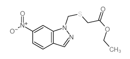 Acetic acid,2-[[(6-nitro-1H-indazol-1-yl)methyl]thio]-, ethyl ester结构式