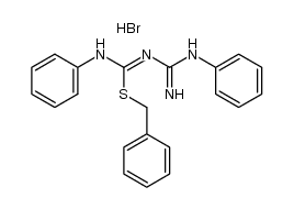 1-Phenylamidino-3-phenyl-2-S-benzylisothiocarbamide hydrobromide结构式