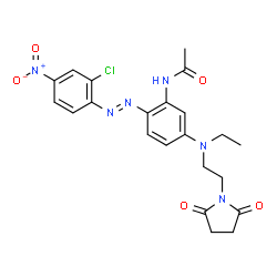 N-[2-[(2-Chloro-4-nitrophenyl)azo]-5-[[2-(2,5-dioxo-1-pyrrolidinyl)ethyl]ethylamino]phenyl]acetamide Structure