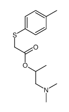 1-(dimethylamino)propan-2-yl 2-(4-methylphenyl)sulfanylacetate结构式