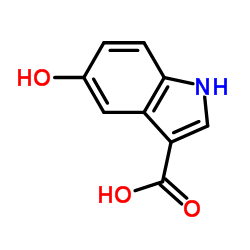 5-Hydroxy-1H-indole-3-carboxylic acid Structure