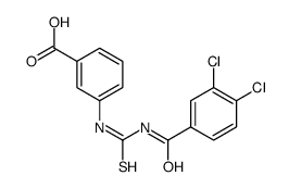 3-[(3,4-dichlorobenzoyl)carbamothioylamino]benzoic acid Structure