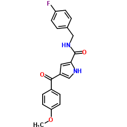 N-(4-Fluorobenzyl)-4-(4-methoxybenzoyl)-1H-pyrrole-2-carboxamide结构式