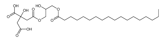 Citric acid 1-[2-hydroxy-3-(stearoyloxy)propyl] ester结构式