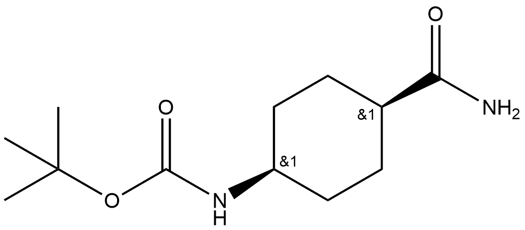tert-butyl ((1s,4s)-4-carbamoylcyclohexyl)carbamate Structure