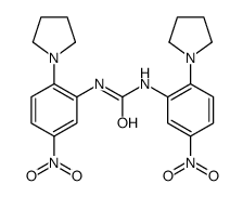 1,3-bis(5-nitro-2-pyrrolidin-1-ylphenyl)urea结构式