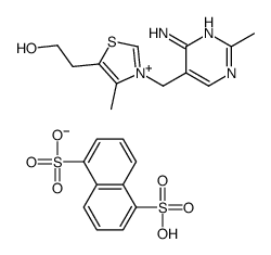 3-[(4-amino-2-methylpyrimidin-5-yl)methyl]-5-(2-hydroxyethyl)-4-methylthiazolium hydrogen naphthalene-1,5-disulphonate Structure