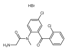 4-chloro-2-(o-chlorobenzoyl)-N-methyl-Nα-glycinanilide hydrobromide Structure