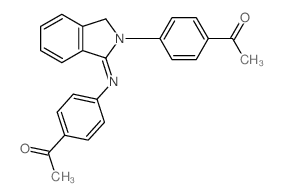 Ethanone,1-[4-[[2-(4-acetylphenyl)-2,3-dihydro-1H-isoindol-1-ylidene]amino]phenyl]-结构式