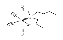 2,2,2,2-tetracarbonyldimethyl-n-butyl-1-sila-2-ferracyclopentane结构式