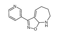 5H-Isoxazolo[5,4-b]azepine,6,7,8,8a-tetrahydro-3-(3-pyridinyl)-(9CI) Structure