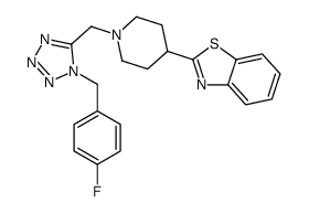 Benzothiazole, 2-[1-[[1-[(4-fluorophenyl)methyl]-1H-tetrazol-5-yl]methyl]-4-piperidinyl]- (9CI) Structure