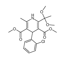 dimethyl 4-(2-chlorophenyl)-2-(1,1-dimethoxyethyl)-6-methyl-1,4-dihydropyridine-3,5-dicarboxylate Structure