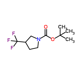 tert-butyl 3-(trifluoromethyl)pyrrolidine-1-carboxylate structure