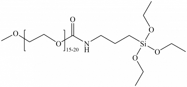 O-[METHOXY(POLYETHYLENE OXIDE)]-N-TRIETHOXYSILYLPROPYL)CARBAMATE结构式