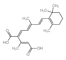 3-methyl-4-[3-methyl-5-(2,6,6-trimethyl-1-cyclohexenyl)penta-2,4-dienylidene]pent-2-enedioic acid Structure