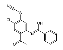 (4-acetyl-5-benzamido-2-chlorophenyl) thiocyanate Structure