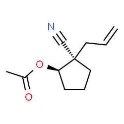 Cyclopentanecarbonitrile, 2-(acetyloxy)-1-(2-propenyl)-, (1R,2R)- (9CI) picture