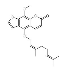 4-[(2E)-3,7-dimethylocta-2,6-dienoxy]-9-methoxyfuro[3,2-g]chromen-7-one Structure