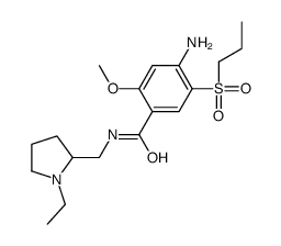 4-amino-N-[(1-ethylpyrrolidin-2-yl)methyl]-2-methoxy-5-propylsulfonylbenzamide结构式