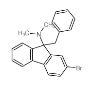 9-benzyl-2-bromo-N,N-dimethyl-fluoren-9-amine structure