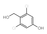 3,5-二氯-4-(羟甲基)苯酚结构式