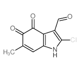 1H-Indole-3-carboxaldehyde,2-chloro-4,5-dihydro-6-methyl-4,5-dioxo-结构式