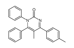 1,2-Dihydro-5-methyl-2-oxo-1,6-diphenyl-4-p-tolyl-pyrimidine结构式