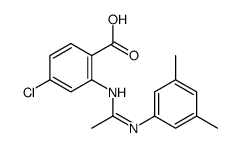 4-chloro-2-[1-[(3,5-dimethylphenyl)amino]ethylideneamino]benzoic acid结构式