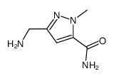 1H-Pyrazole-5-carboxamide,3-(aminomethyl)-1-methyl-(9CI)结构式