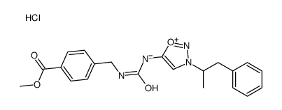 methyl 4-[[[3-(1-phenylpropan-2-yl)oxadiazol-3-ium-5-yl]carbamoylamino]methyl]benzoate,chloride Structure